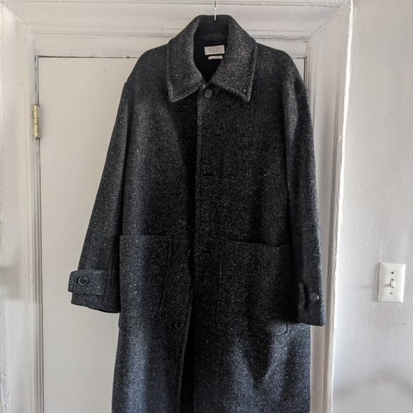 Toast Relaxed Wool Overcoat in Charcoal - Picture 2 of 9